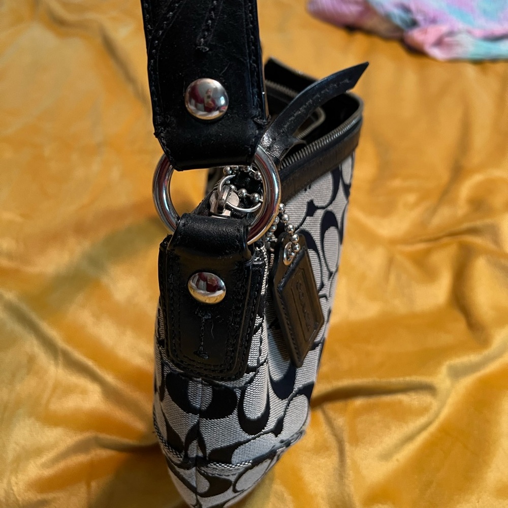 Coach Black Signature Hobo Braided Bag Monogram 11857 - Picture 4 of 9